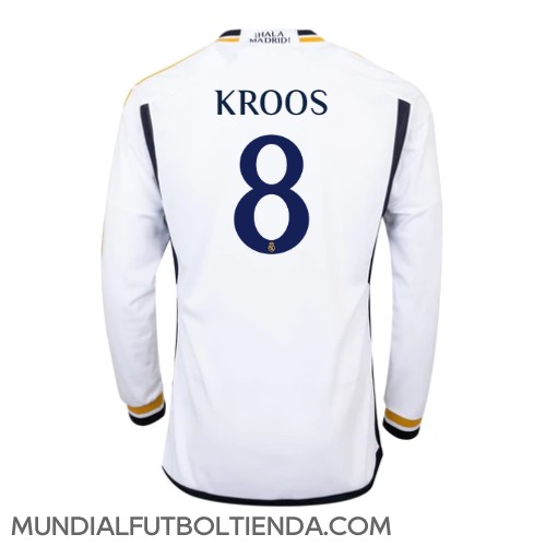 Camiseta Real Madrid Toni Kroos #8 Primera Equipación Replica 2023-24 mangas largas